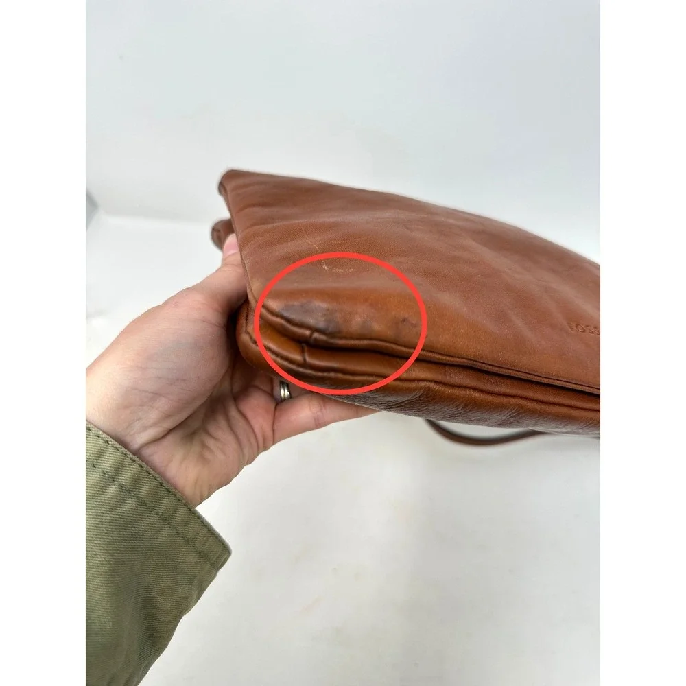 Fossil Devon Small Leather Crossbody Bag Brown ZB7415